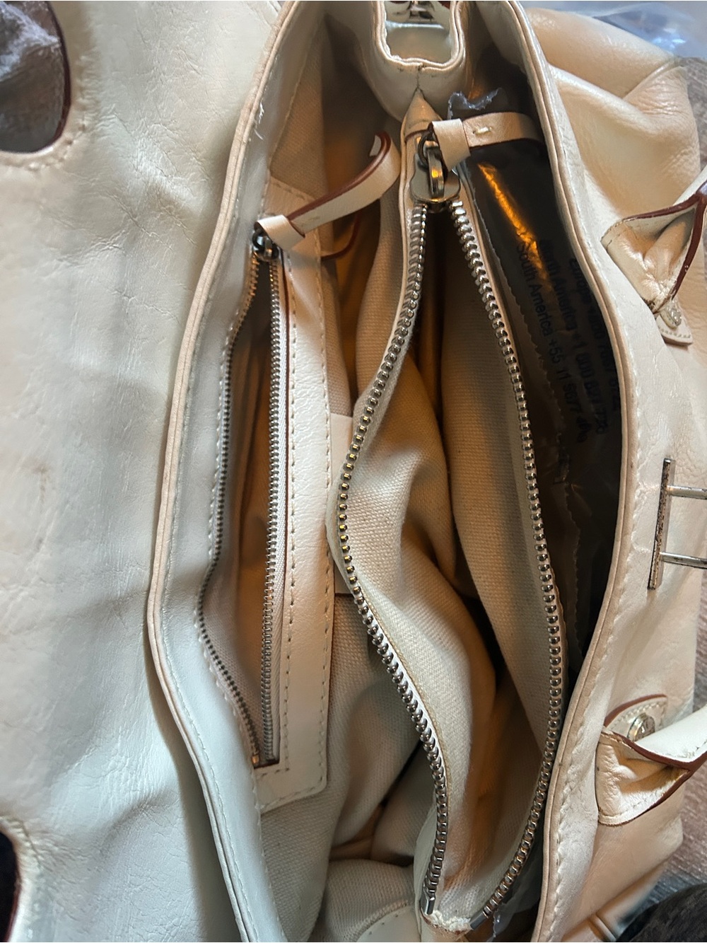 vintage off-white leather Michael Kors shoulder bag - Picture 4 of 8